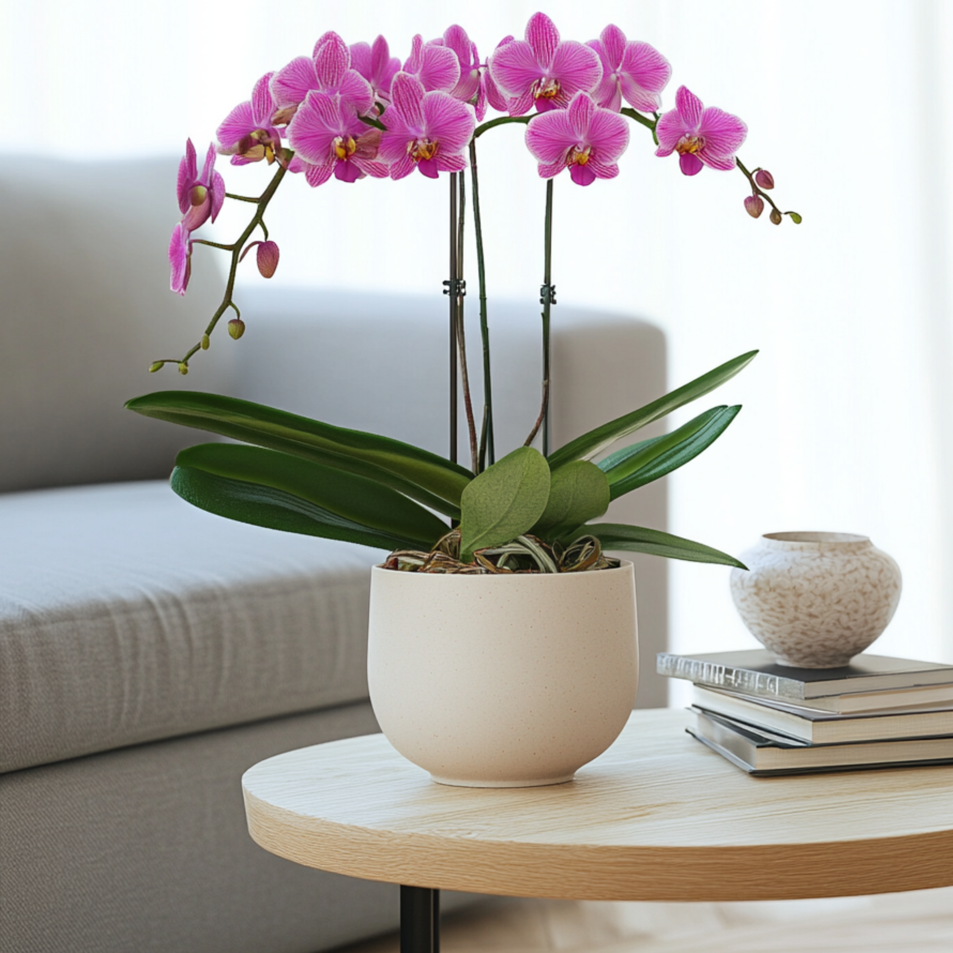 Orqídea Phalaenopsis - Phalaenopsis Multiflora - Altura 35-45cm - ⌀12cm
