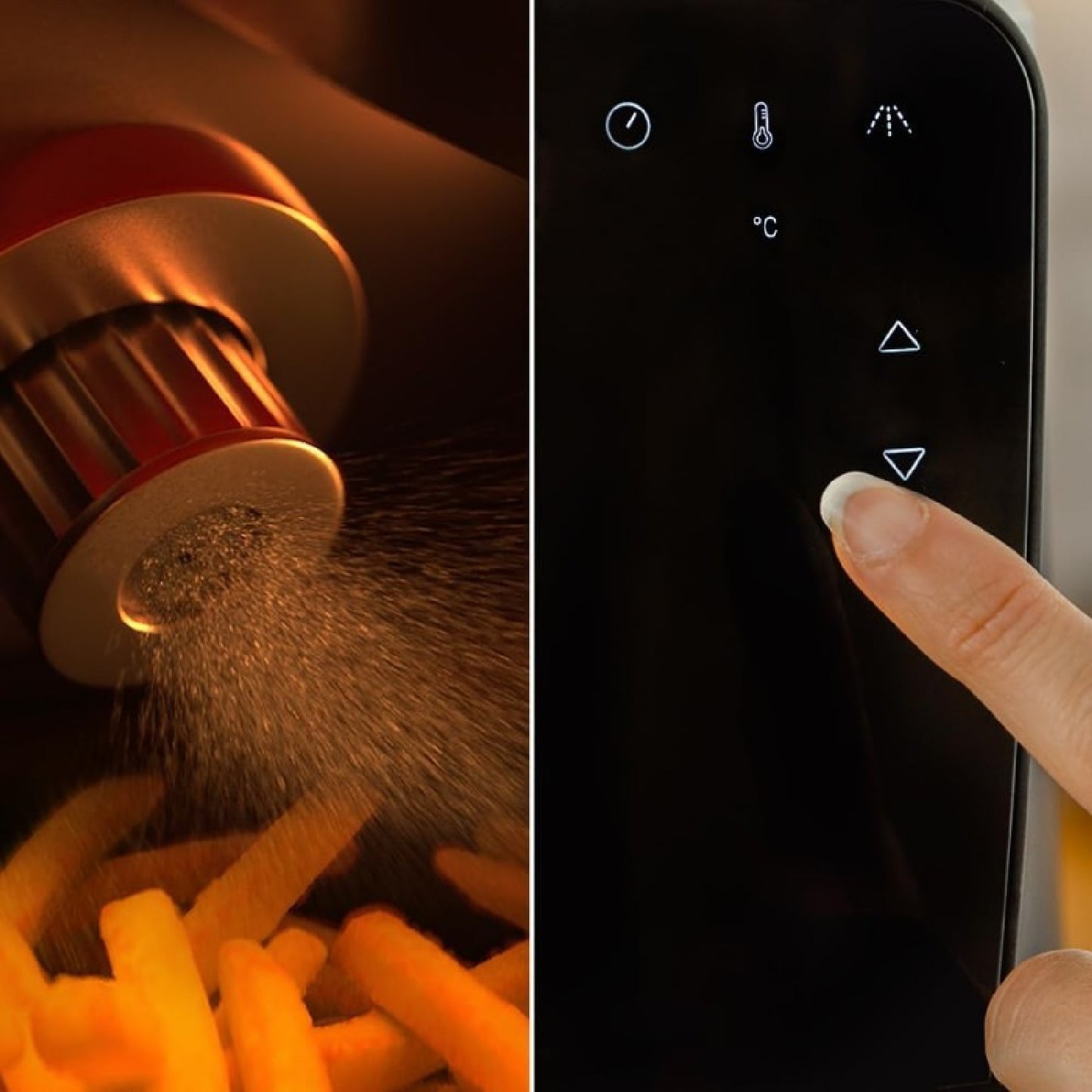 Freidora De Aire Sin Aceite De 5,5 L Cecofry Rain Air Fryer. 1550 W, Spray De Aceite Incorporado, Pulverización Automática Y Manual, Panel De Contro_2