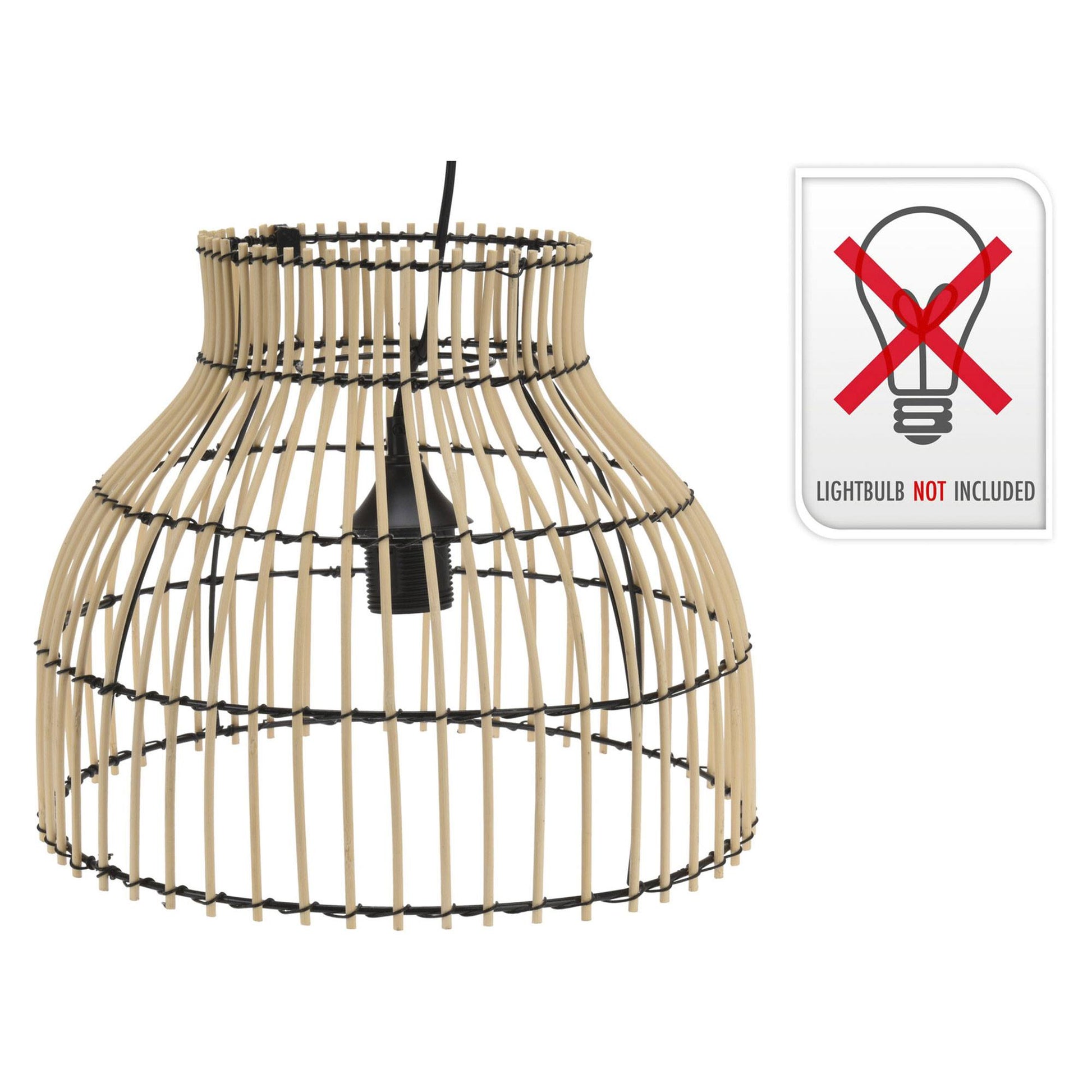 Well Home Lámpara Colgante En Bambú 32x36x32,5cm