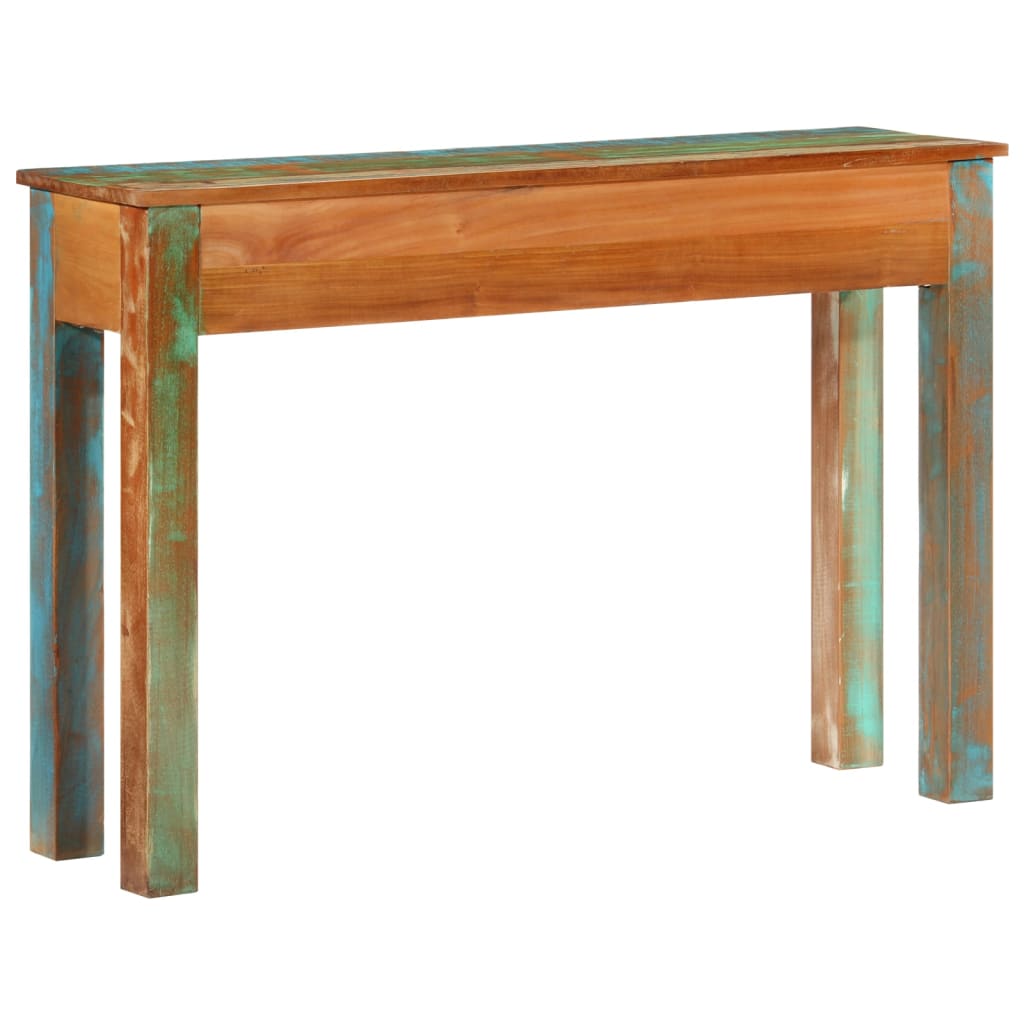 Mesa Consola Madera Maciza Reciclada 110x30x75 Cm_2