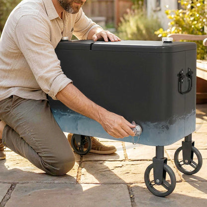 Outsunny Carrito Nevera De 56l Con Ruedas Mango Ajustable Abrebotellas Negro_4