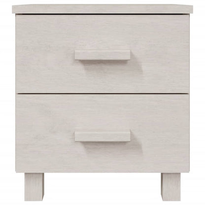 Mesitas De Noche 2 Uds Hamar Pino Macizo Blanco 40x35x44,5 Cm_2