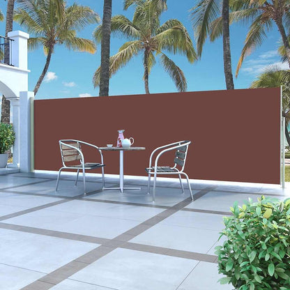 Vidaxl Toldo Lateral Retráctil 160x500 Cm Marrón_1