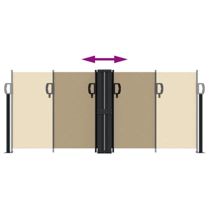Vidaxl Toldo Lateral Retráctil Beige 100x1000 Cm_4