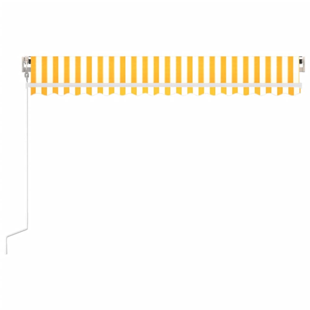 Toldo Retráctil Automático Amarillo Y Blanco 450x300 Cm_2