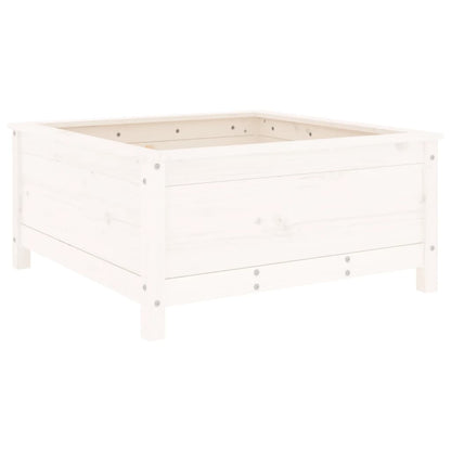 Jardinera Madera Maciza De Pino Blanco 82,5x82,5x39 Cm_5