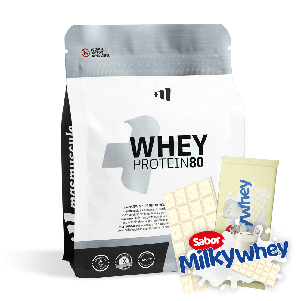 Whey Protein80 (envase De Recarga) - 3 Kg - Chocolate Blanco Con Leche Milkywhey - Aumenta La Masa Muscul - Masmusculo S_0