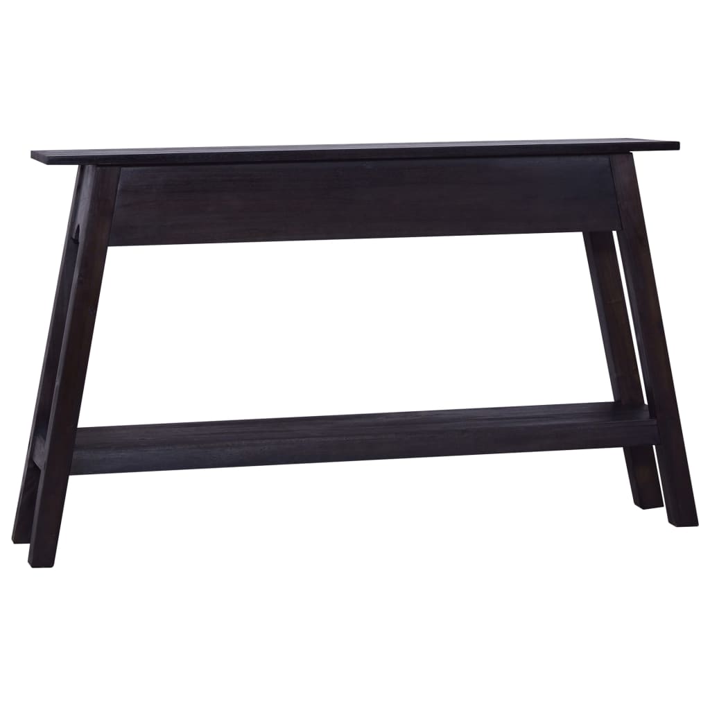 Mesa Consola De Madera Maciza De Caoba Negra 120x30x75 Cm_1