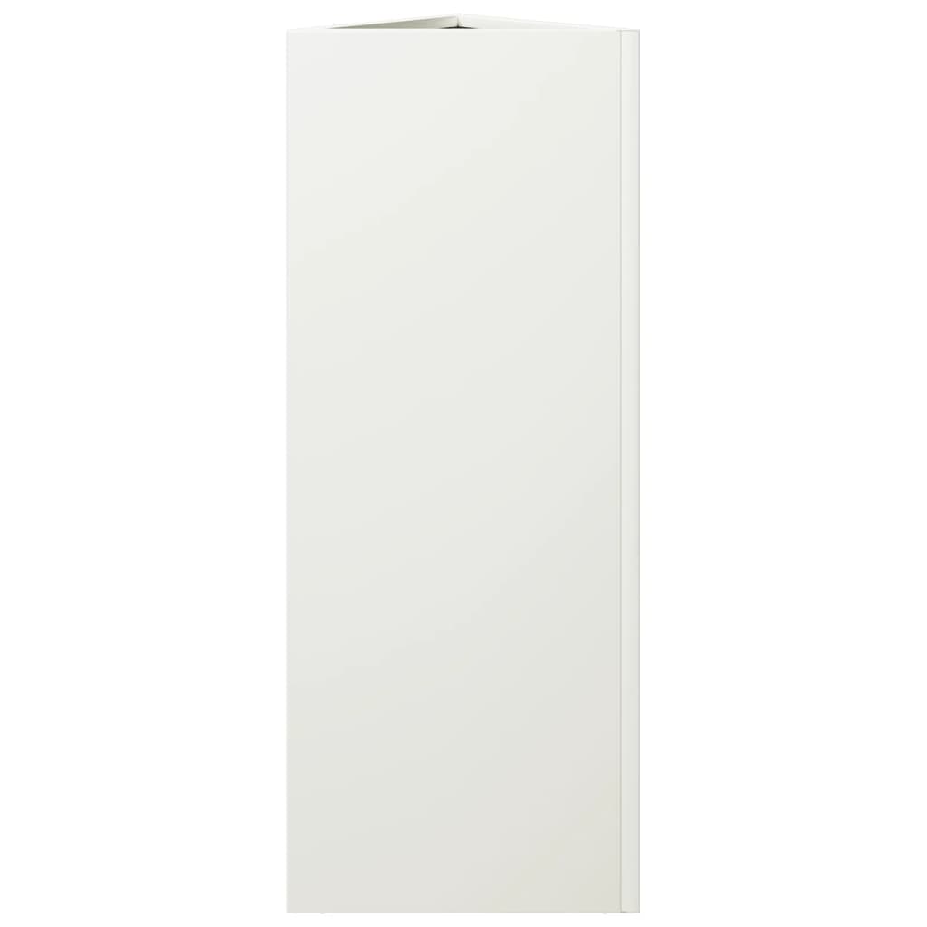 Jardinera Triangular Acero Blanco 30x26x75 Cm_4
