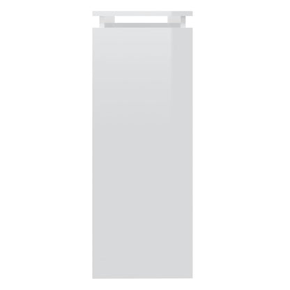 Mesa Consola Madera Contrachapada Blanco Brillante 102x30x80 Cm_3
