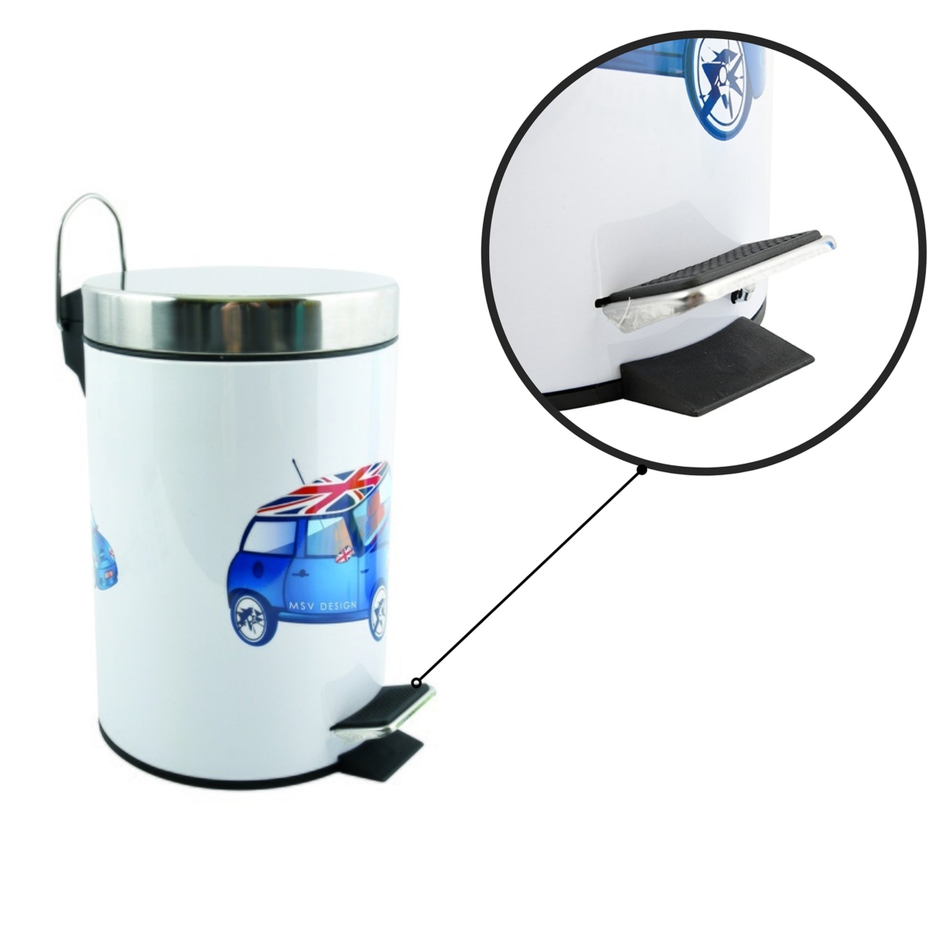 Cubo De Basura Con Pedal 3l blue Xs Mini_2