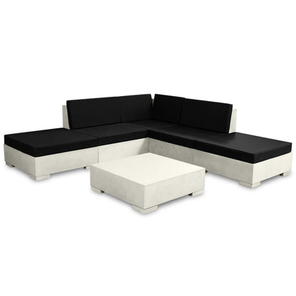 Vidaxl Set De Muebles De Jardín 6 Piezas Y Cojines Hormigón Gris_0