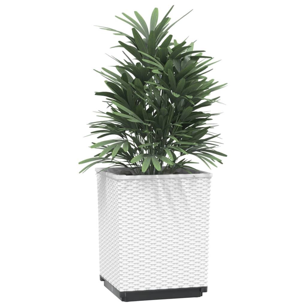 Jardineras 4 Unidades Polipropileno Blanco 30x30x37 Cm_2