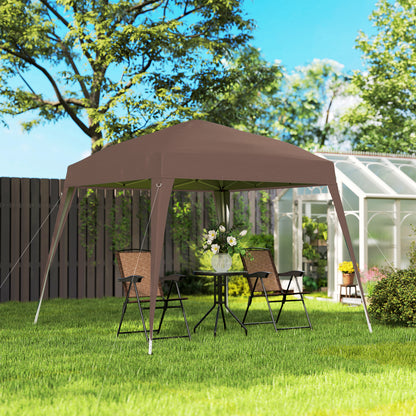 Outsunny Carpa Plegable 2,4x2,4 M De Jardín Pop Up Cenador De Acero Y Tela_1
