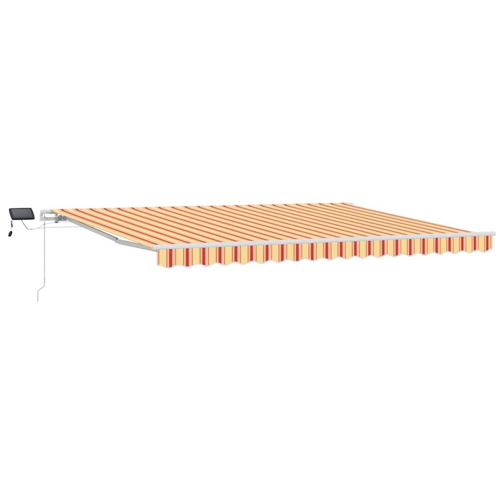 Toldo Retráctil Amarillo Y Naranja 450 X 300 Cm Tela Y Aluminio_0