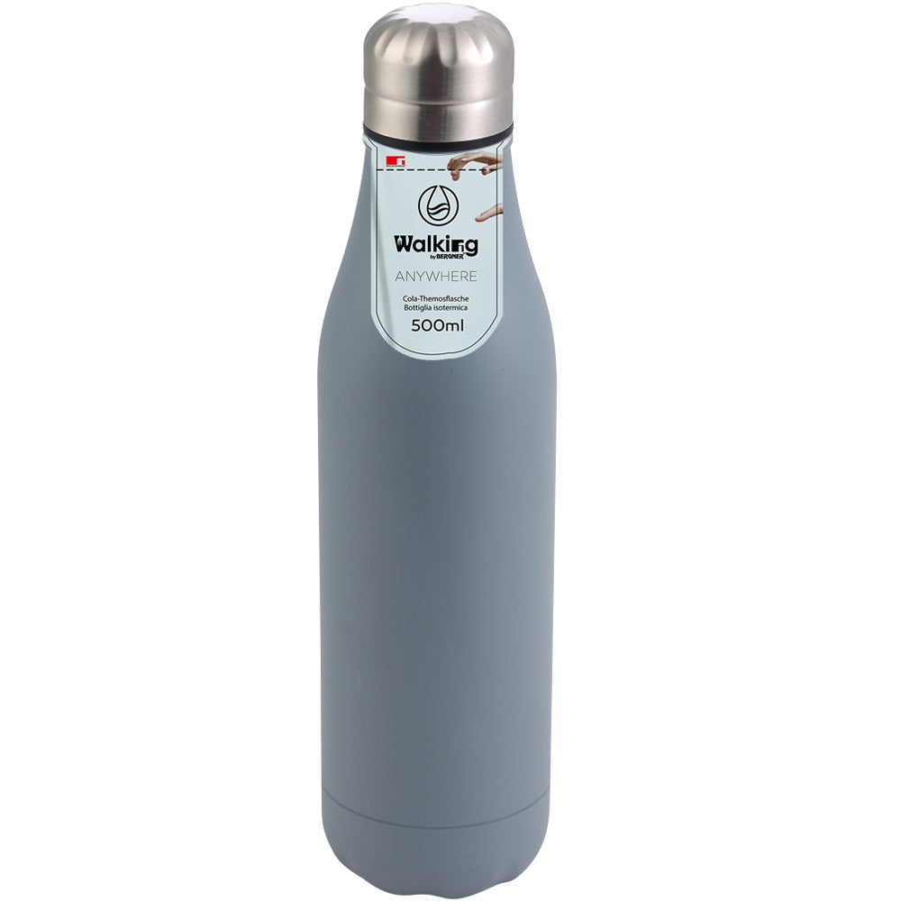 Botella Termo Cola 500ml Acero Inoxidable Gris Walking Anywhere_5