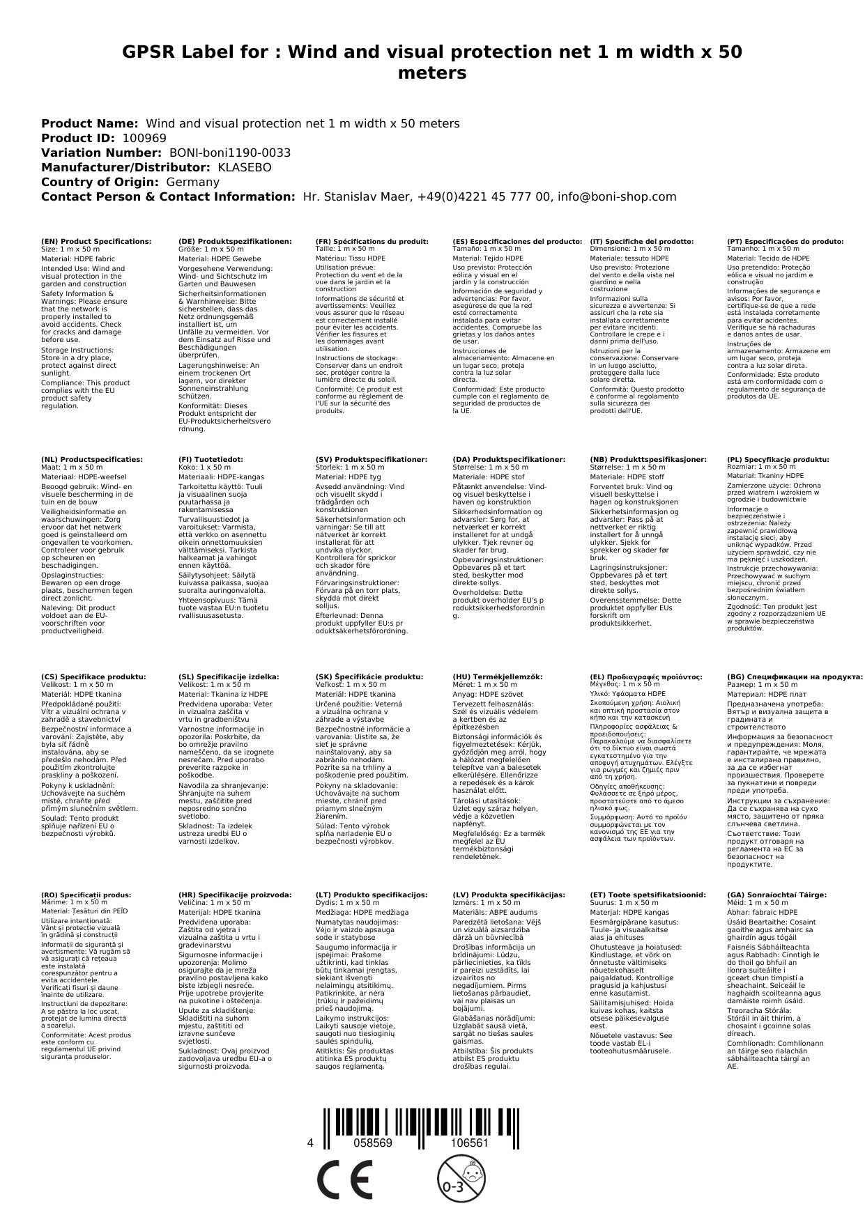 Malla De Ocultación Y Protección Contra El Viento Para Jardín (1 X 50 M)_1