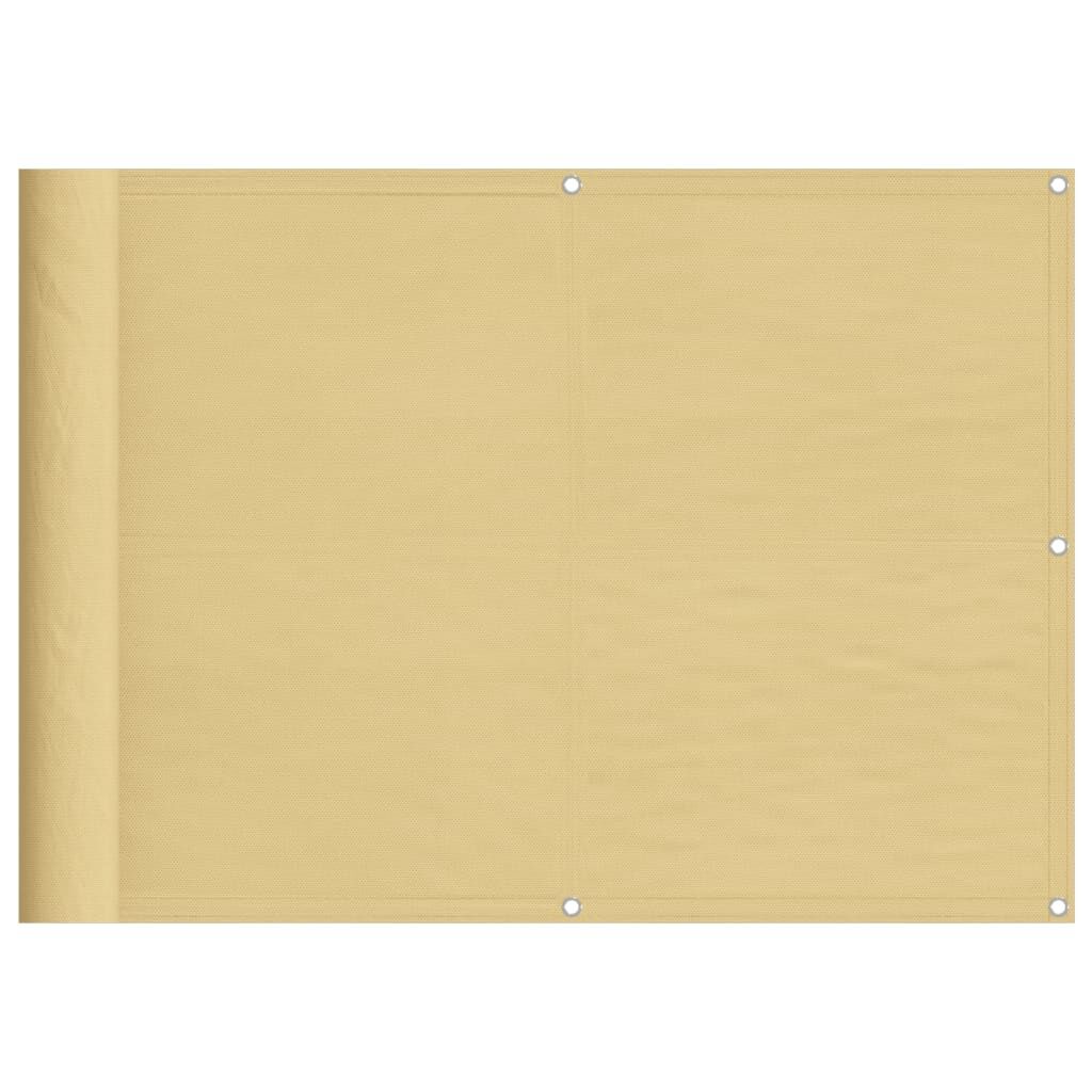 Vidaxl Pantalla De Balcón 100% Poliéster Oxford Color Arena 75x400 Cm_0