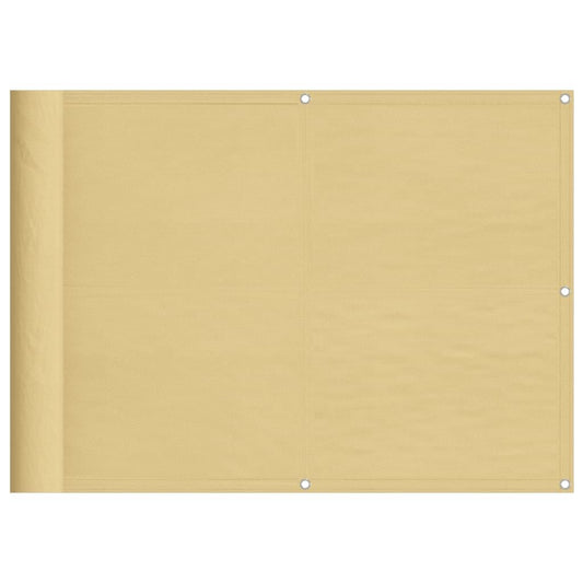 Vidaxl Pantalla De Balcón 100% Poliéster Oxford Color Arena 75x400 Cm_0