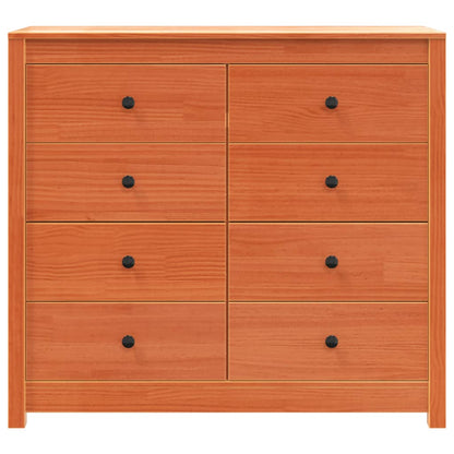 Armario Auxiliar Madera Maciza De Pino Marrón Cera 100x40x90 Cm / Vetonek_4