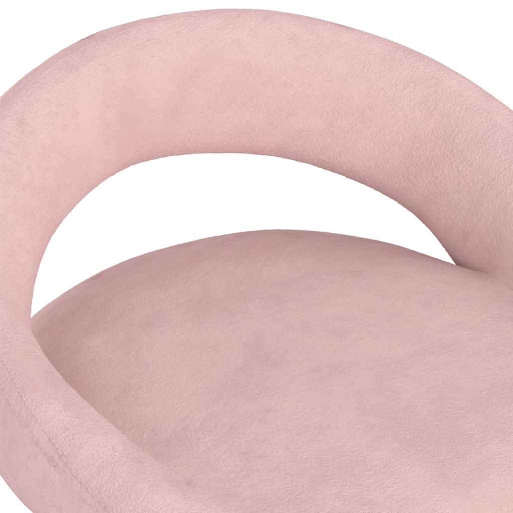 Taburetes De Cocina 2 Unidades Terciopelo Rosa_5