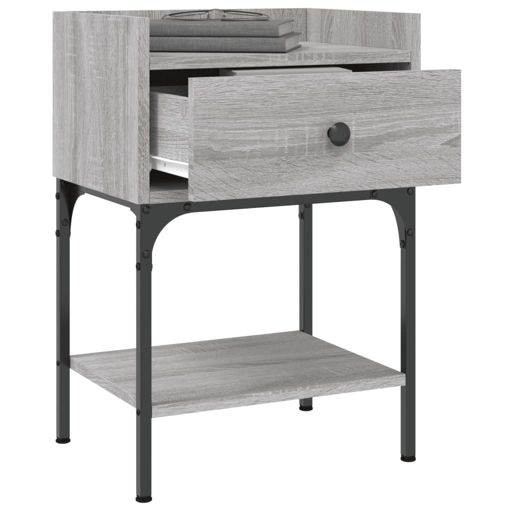 Mesitas Noche 2 Uds Madera Ingeniería Gris Sonoma 40,5x31x60 Cm_2