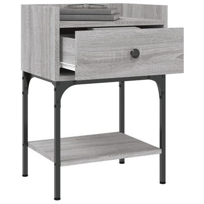 Mesitas Noche 2 Uds Madera Ingeniería Gris Sonoma 40,5x31x60 Cm_2