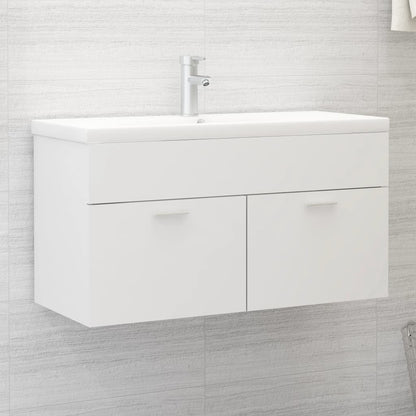 Mueble Con Lavabo Madera De Ingeniería Blanco_0