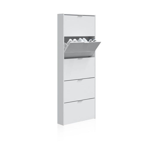Zapatero Nia 5 Puertas Melamina, Blanco, 70 X 180 X 17_0