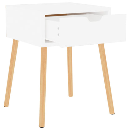 Mesita De Noche Madera De Ingeniería Blanco Brillo 40x40x56 Cm_4