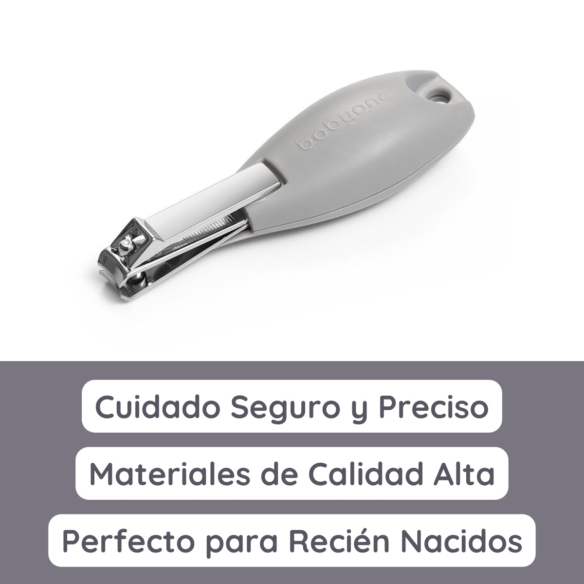 Cortauñas Para Bebés Mango Ergonómico Grey_3