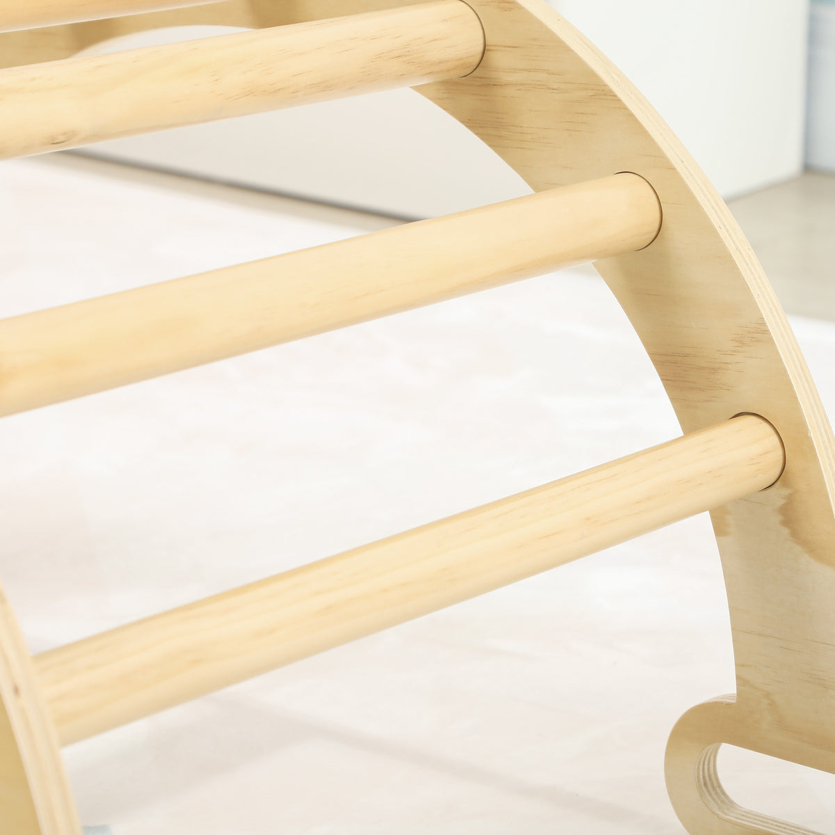 Escalador Para Niños Aiyaplay Tablero Multicapa De Pino Madera Natural 68x42x36 Cm_4