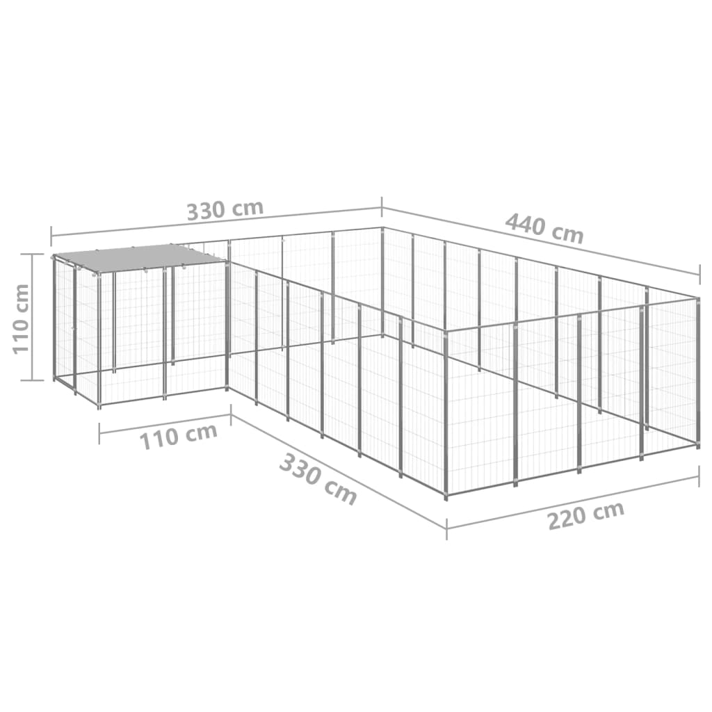 Perrera Plateada 10,89 M² Acero_5