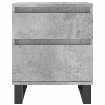 Mesita De Noche Madera De Ingeniería Gris Hormigón 40x35x50 Cm_3