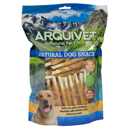Snack natural para perros Twist con pollo enrollado Arquivet  13 cm 1kg