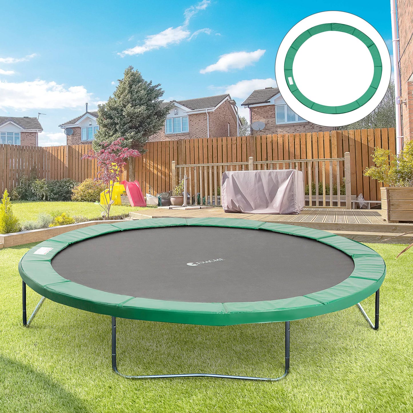 Homcom Cubierta Protectora Para Borde De Cama Elástica Trampolín Medidas_1