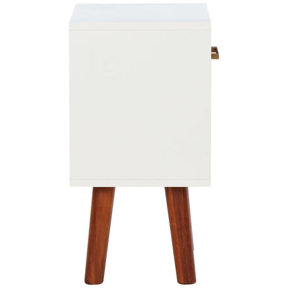 Mesita De Noche De Madera Maciza De Acacia 40x30x57 Cm_4