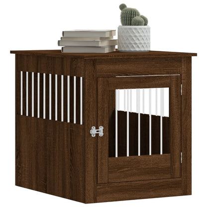 Vidaxl Jaula Para Perros Madera Ingeniería Roble Marrón 64,5x80x71 Cm_3