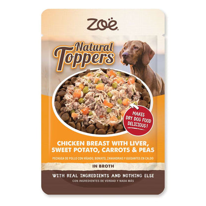 Topping para pienso de perros Natural Toppers pollo con hígado 85 g Zoë