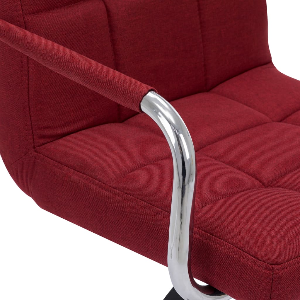 Taburete De Barra De Cocina Tela Color Vino_4