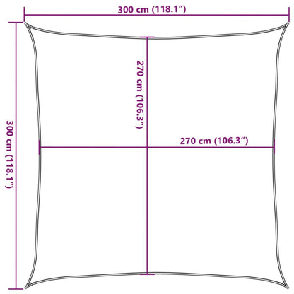 Vidaxl Toldo De Vela Rojo Hdpe 160 G/m² 3x3 M_2