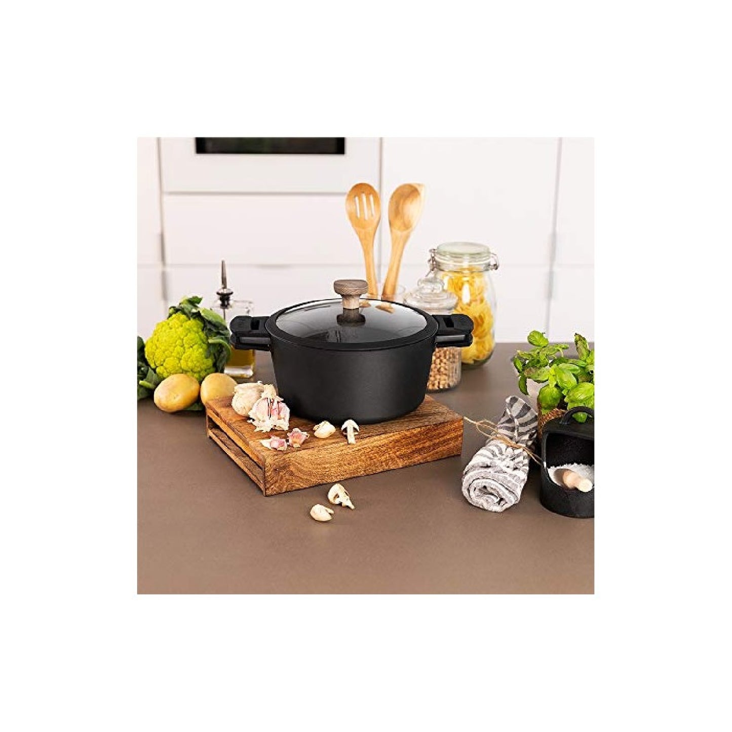 Olla Polka Excellence 24 Pot Force. Diámetro 24 Cm, Aluminio Fundido, Revestimiento Antiadherente, Apta Para Todo Tipo De Cocinas Y Lavavajillas, Fo_1