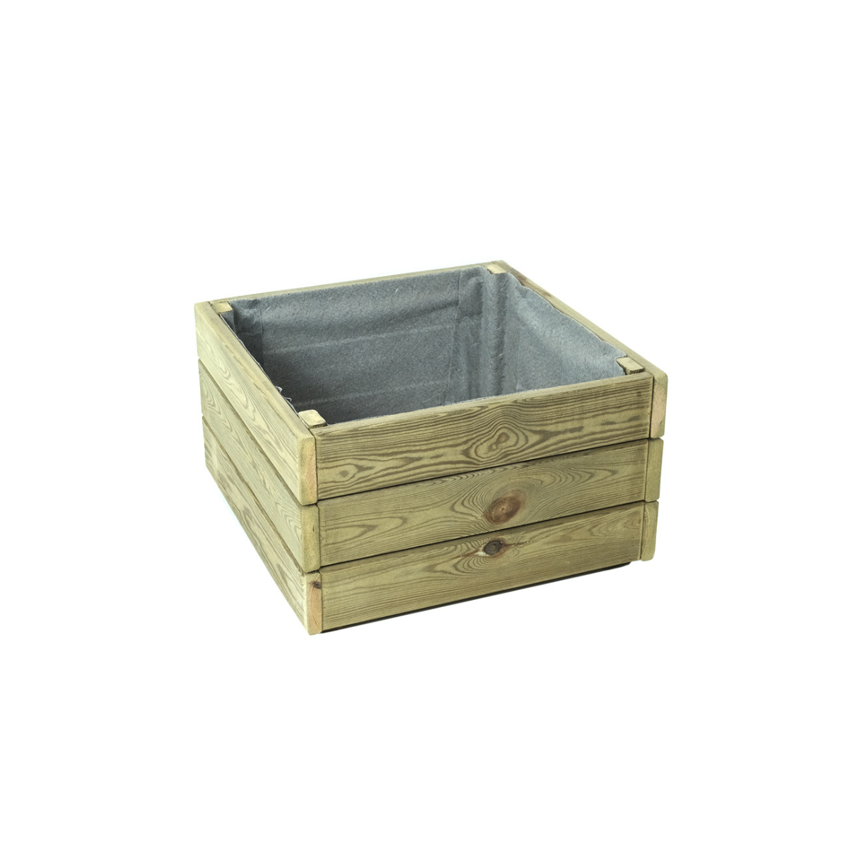 Jardinera De Madera Eko De Pino Tratada Vidahuerto 30x30x30 Cm._0