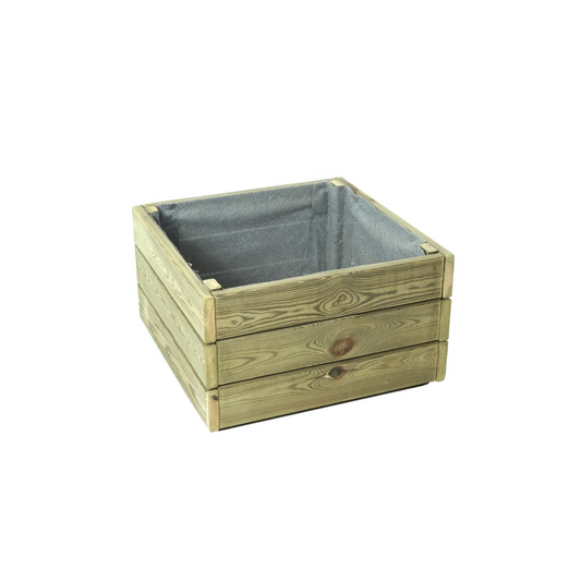 Jardinera De Madera Eko De Pino Tratada Vidahuerto 30x30x30 Cm._0