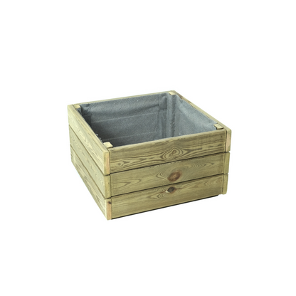 Jardinera De Madera Eko De Pino Tratada Vidahuerto 40x40x30 Cm.