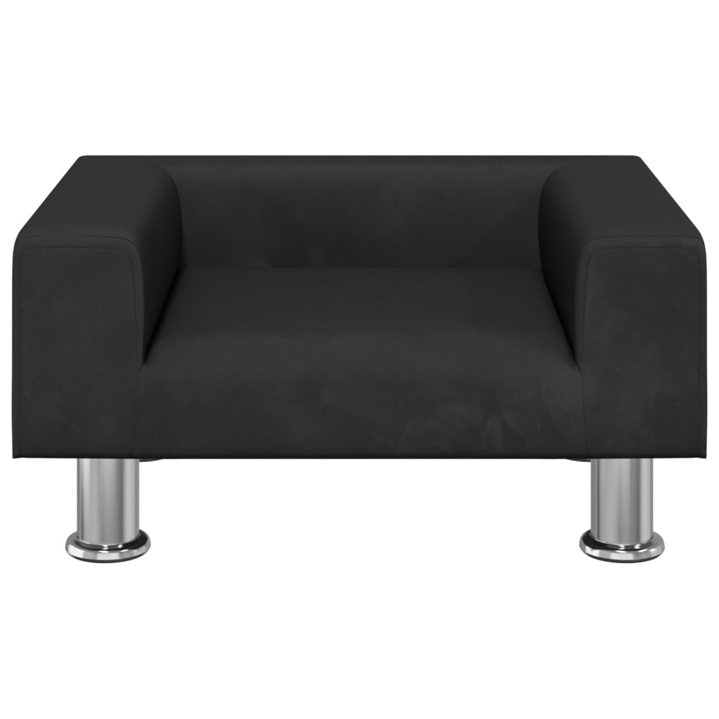 Cama Para Perros De Terciopelo Negra 50x40x26,5 Cm / Vetonek_1