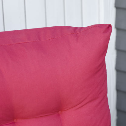 Outsunny Tumbona Plegable Cojín Extraíble 90x65x110cm 120kg Jardín Rojo_3