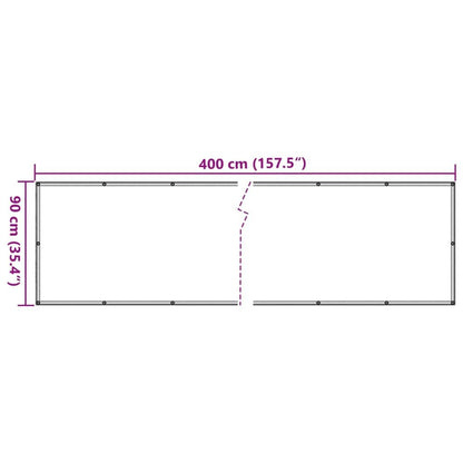 Vidaxl Toldo Para Balcón Tela Oxford 90x400 Cm Gris Antracita_2
