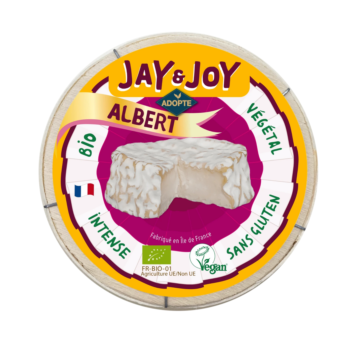 Queso Vegetal Estilo Camembert Albert Jay&joy 100g Bio_0