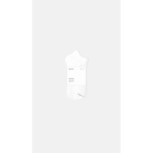 Calcetines blancos de algodón orgánico tobilleros Minimalism 41-46